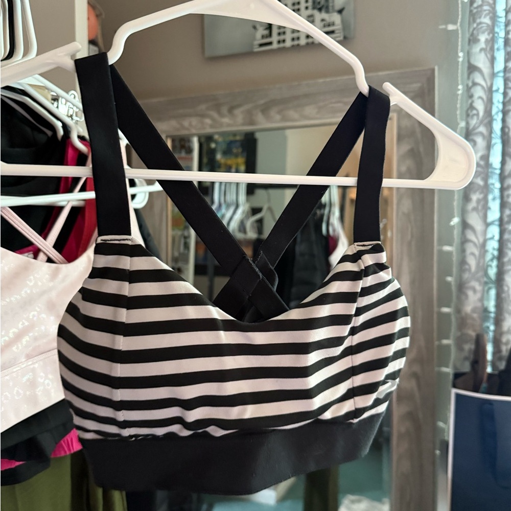 Striped Black and White Women's Bralette